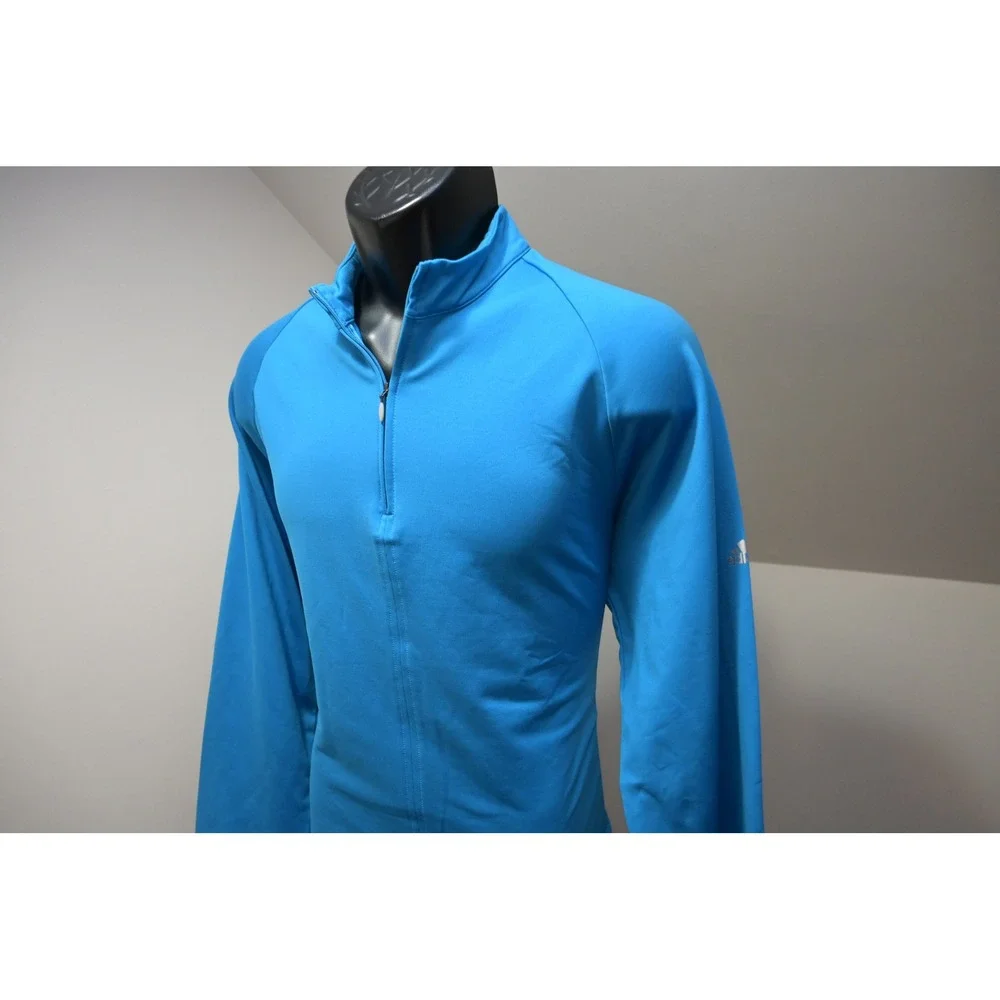 Adidas Quarter Zip Golf Jacket Pullover Mens Medium Blue Long Sleeve Excellent